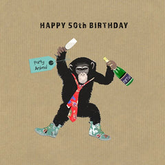 Sally Scaffardi - Party Animal 50th Birthday Card