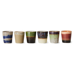 Hkliving 70's Ceramics Coffee Mugs Set of 6 - Grounding