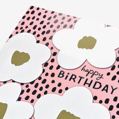 Pigment Pink Big Floral Birthday Card