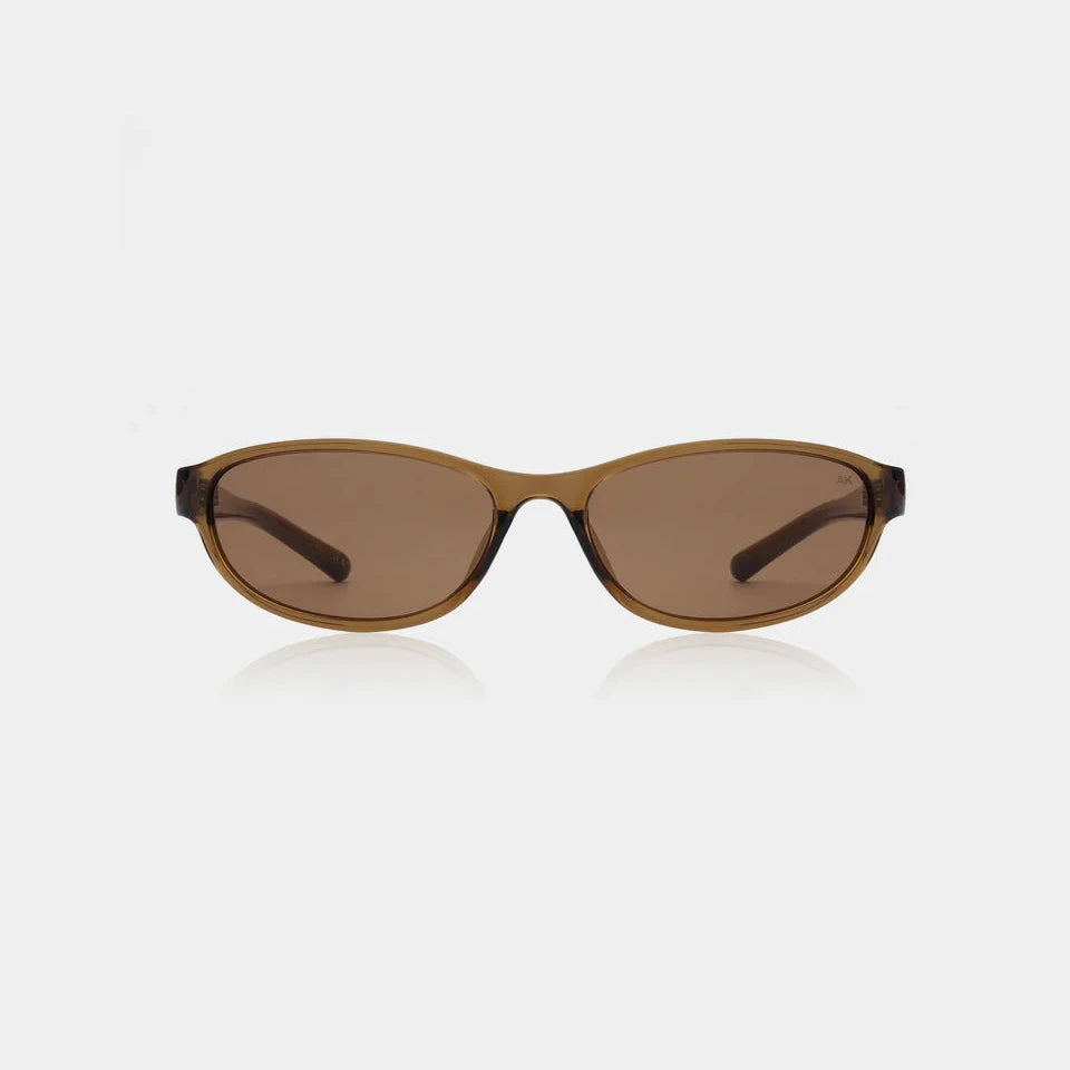 Brown sunglasses on a white background