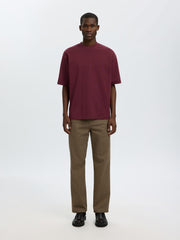 Selected Homme Loose Oscar T-Shirt - Tawny Port