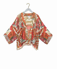 One Hundred Stars - Fiesta Orange Kimono