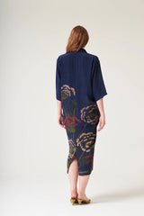 One Hundred Stars Parsley Seed Navy Rachel Dress