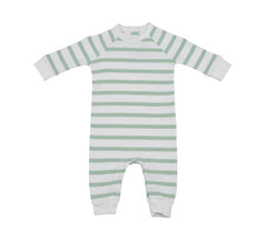 Bob & Blossom Seafoam & White Breton Striped All in One