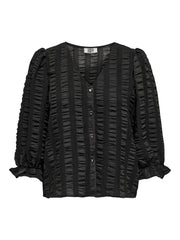 JDY Lara Woven Top - Black