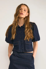 Numph Nualetta Shirt - Dark Blue Denim