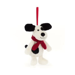 Jellycat Christmas Bashful Puppy Decoration