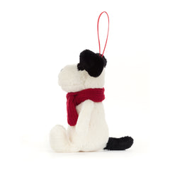 Jellycat Christmas Bashful Puppy Decoration