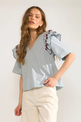 Numph Nuditty Blouse - Floaty Blue