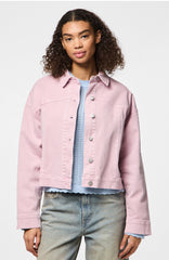 Pieces Fenny Denim Jacket - Dawn Pink