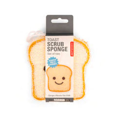 Kikkerland Toast Scrub Sponge Set of 2