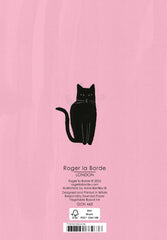 Roger La Borde Cats on Pink Card