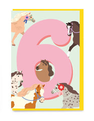 Noi Publishing - Horses Kid's Age 6 Card