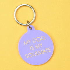 Flamingo Candles - My Dog is My Soulmate Keyring