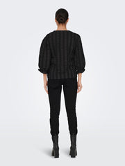 JDY Lara Woven Top - Black