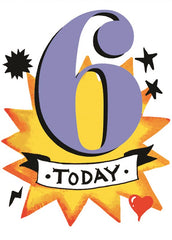 Sooshichacha Age 6 Tattoo Birthday Card