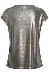 Fransa Franny Top - Silver Metallic