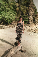 Fransa Wave Dress - Animal Mix