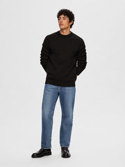 Selected Homme Dane Crew Neck Jumper - Black