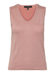 Vero Moda Elsa Shine Top - Light Mahogany / Silver
