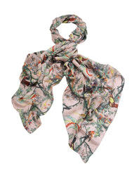 One Hundred Stars Chinoiserie Pink Scarf