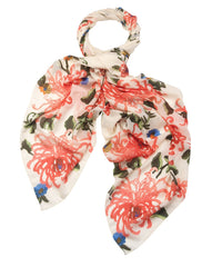 Chrysanthemum Ecru Scarf-One Hundred Stars