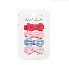 Rockahula Cherry Gingham Mini Bow Clips