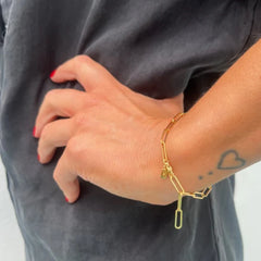 Scream Pretty - Gold Plated Long Link Chain Bracelet