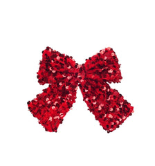 Rockahula Bedazzle Red Velvet Sequin Bow Clip
