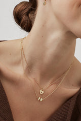 Estella Bartlett Engraved Heart Padlock Necklace - Gold