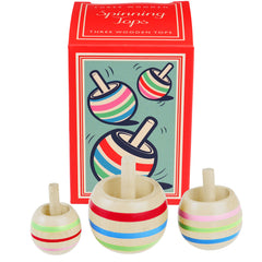 Rex Wooden Spinning Tops (set of 3)