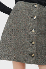 Numph Avey Mini Skirt - Caviar