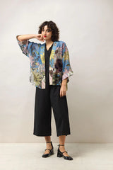 One Hundred Stars Daisy Cornflower Blue Kimono
