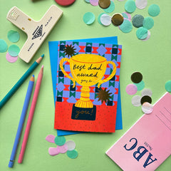 Kerrie Illustrates Best Dad Trophy Father’s Day Card