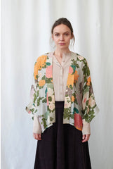 One Hundred Stars Jacquard Putty Kimono