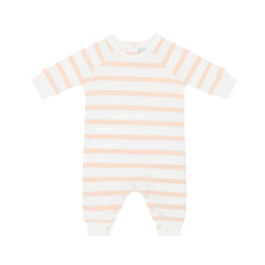 Bob & Blossom - Powder Pink & White Striped All-In-One