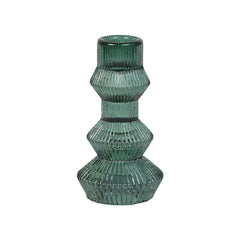 Talking Tables Midnight Forest Glass Candlestick Holder - Green