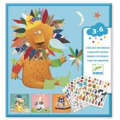 Djeco Create With Stickers - Animals