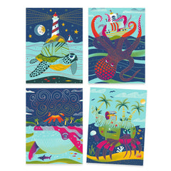 Djeco Scratch Art Cards Set - Topsy-Turvy