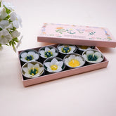 Hana Blossom - Assorted White Garden Flower Scented Tealights