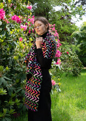 Quinton & Chadwick - Large Zig Zag Scarf in Hibiscus