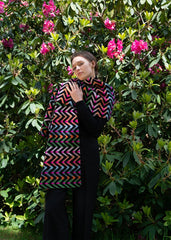 Quinton & Chadwick - Large Zig Zag Scarf in Hibiscus