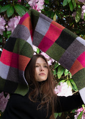 Quinton & Chadwick - Big Brushed Scarf in Hibiscus