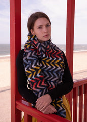 Quinton & Chadwick - Large Zig Zag Scarf in Sea Coral