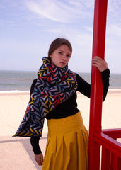 Quinton & Chadwick - Large Zig Zag Scarf in Sea Coral