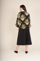 One Hundred Stars Deco Black Kimono