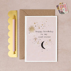 Sister Paper Soul Sister Birthday Card