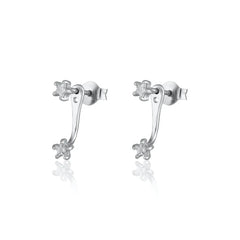 Scream Pretty Star Ear Jacket Stud Earrings - Silver