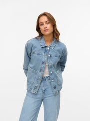 Vero Moda Jamie Denim Shacket - Light Blue Denim