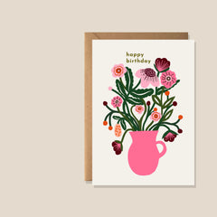 Kiran Ravilious Blooms Birthday Card
